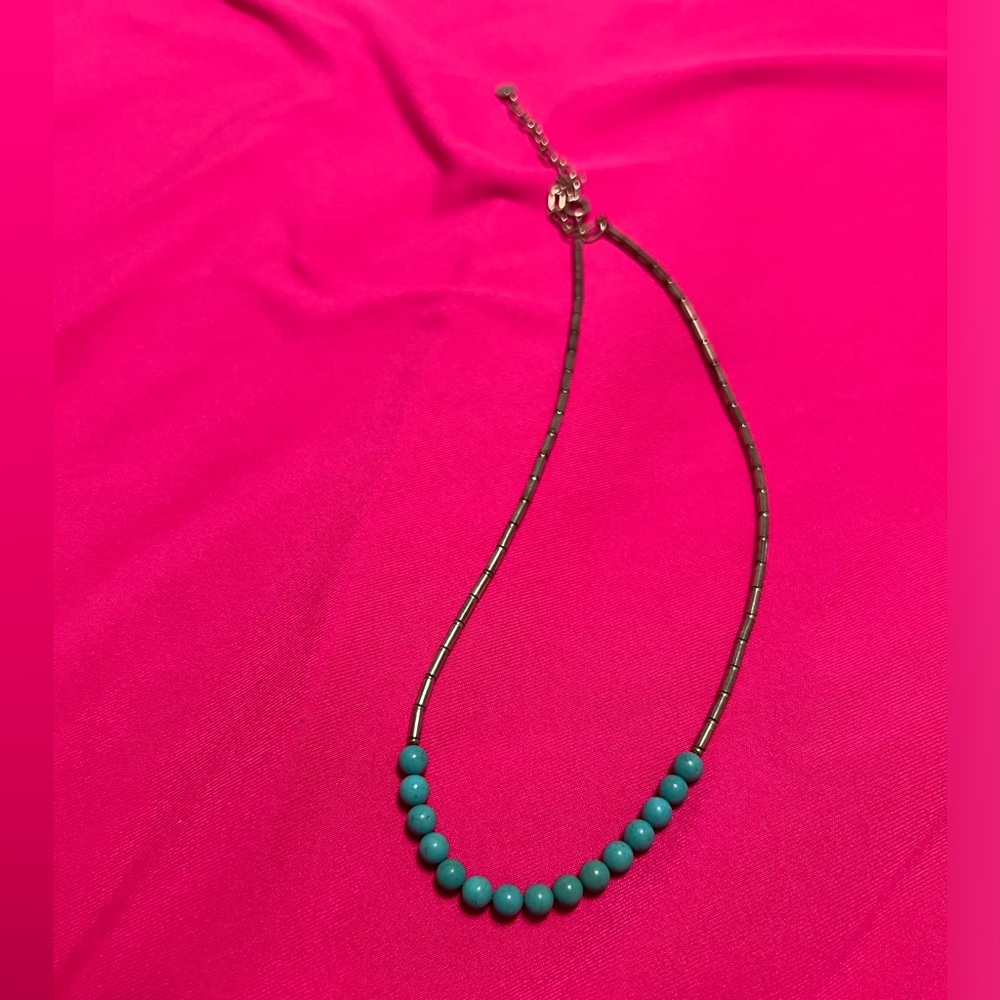 Carolyn Pollack -Relios 925 Sterling Silver /Turquoise color beaded Bracelet - Picture 2 of 15